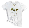 Camiseta Coração Paz Gratidão Amor Moda Evangélica Cristã Gospel T-shirt Feminina Baby.
