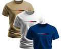 Kit com três camisetas masculinas algodão top