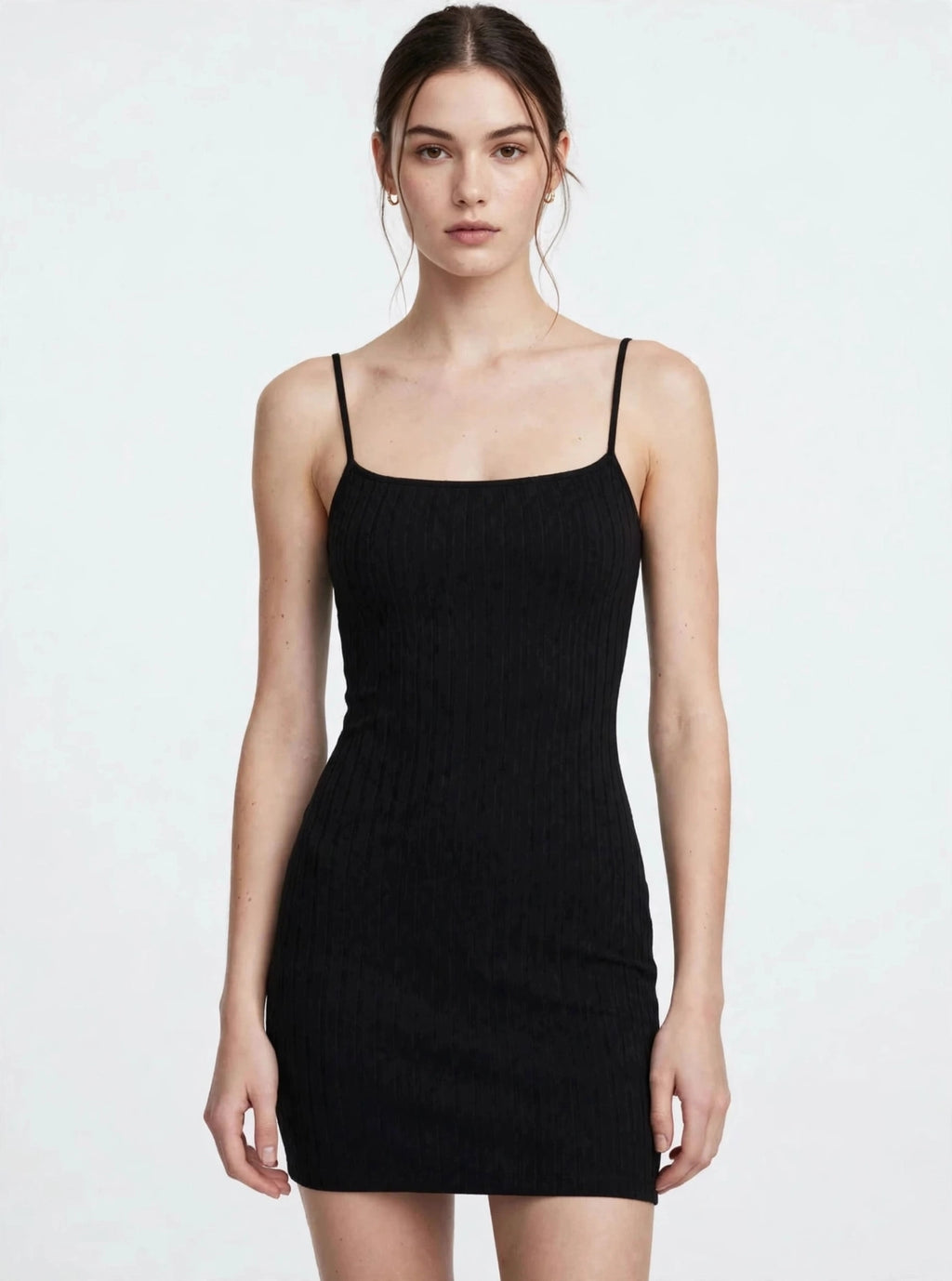 Vestido Tubinho Canelado Midi Alcinha