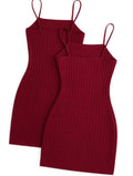 Vestido Tubinho Canelado Midi Alcinha