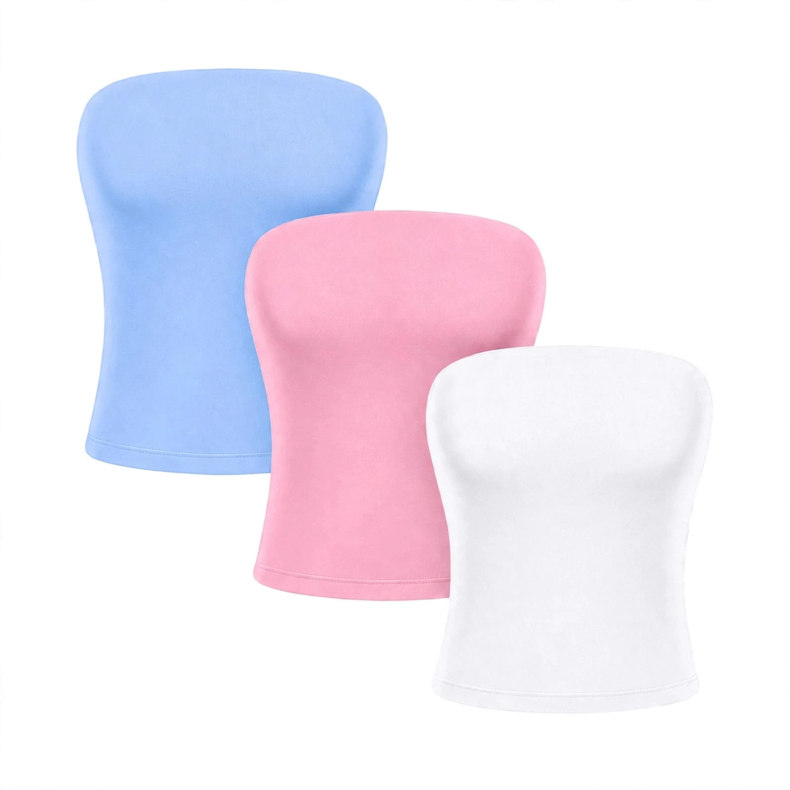 Kit 3 Cropped Top Tube Feminino Tomara que Caia