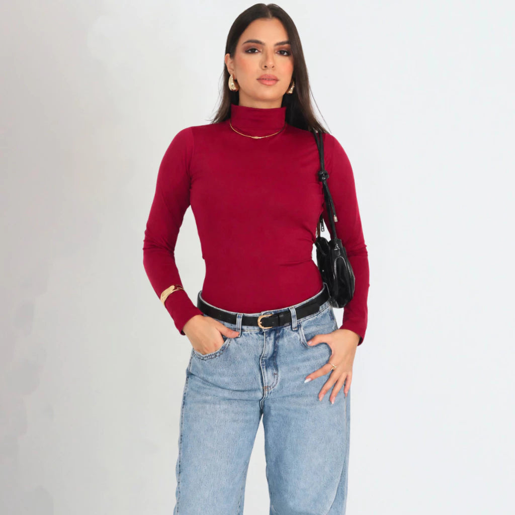 Blusa Feminina Segunda Pele Gola Alta