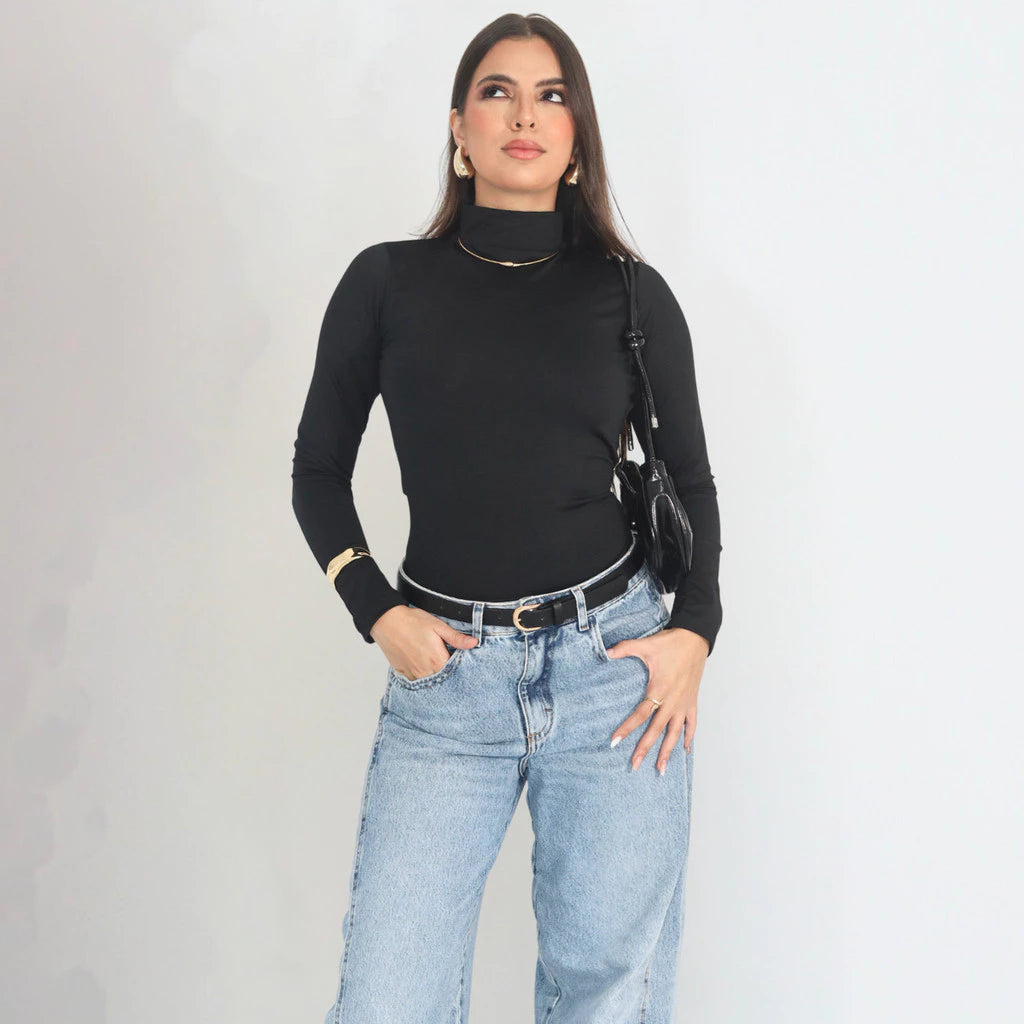 Blusa Feminina Segunda Pele Gola Alta
